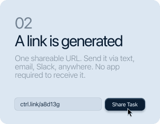 Step 2 — A link is generated